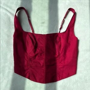 Abercrombie & Fitch Red Bustier Tank Top